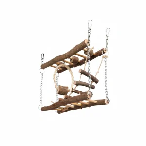 Trixie - Natural Living Hangbrug - Interactief Speelstation (27x17x7 cm)